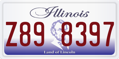IL license plate Z898397