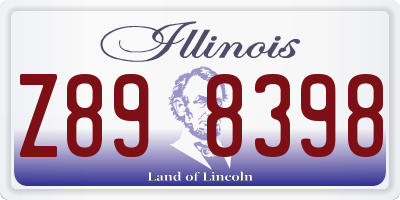 IL license plate Z898398