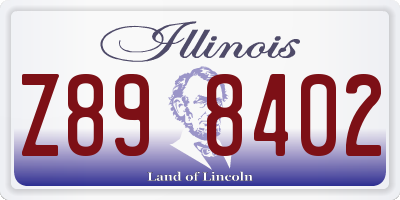 IL license plate Z898402
