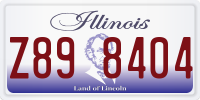 IL license plate Z898404