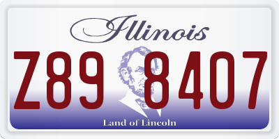 IL license plate Z898407