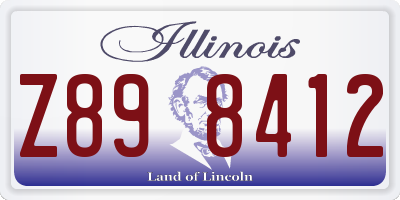 IL license plate Z898412
