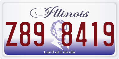 IL license plate Z898419