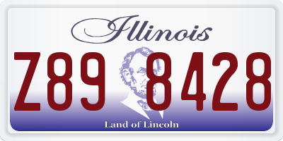 IL license plate Z898428
