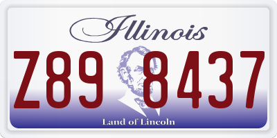 IL license plate Z898437