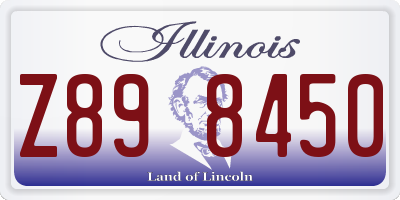 IL license plate Z898450