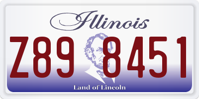 IL license plate Z898451
