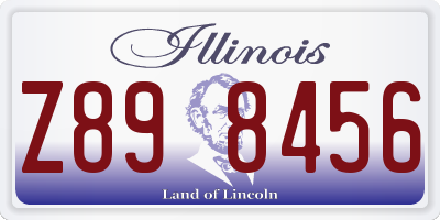 IL license plate Z898456
