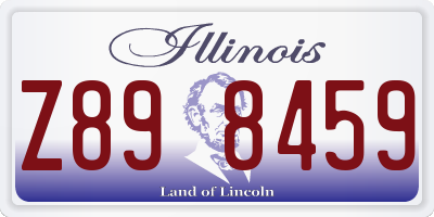 IL license plate Z898459