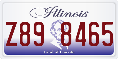 IL license plate Z898465