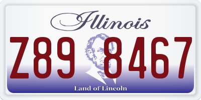 IL license plate Z898467