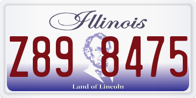 IL license plate Z898475