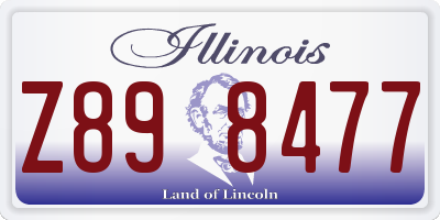IL license plate Z898477