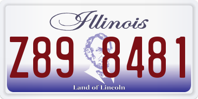 IL license plate Z898481