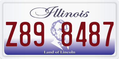 IL license plate Z898487