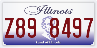 IL license plate Z898497