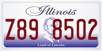 IL license plate Z898502