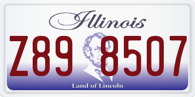 IL license plate Z898507