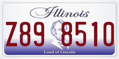 IL license plate Z898510
