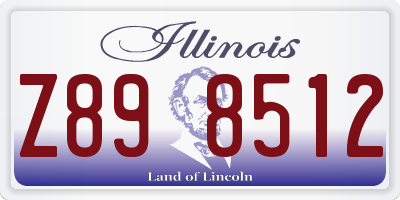 IL license plate Z898512