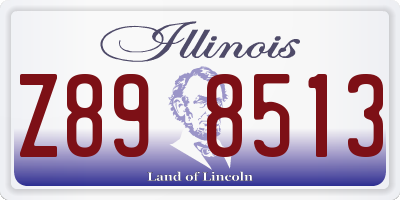 IL license plate Z898513