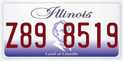 IL license plate Z898519