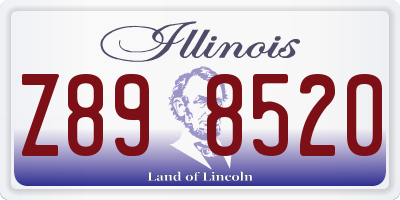 IL license plate Z898520