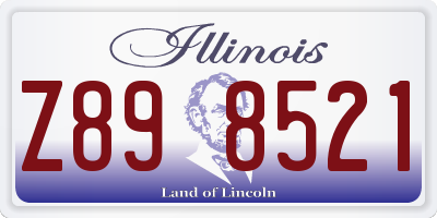 IL license plate Z898521
