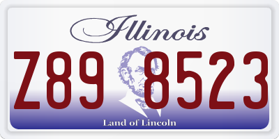 IL license plate Z898523
