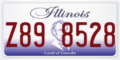 IL license plate Z898528