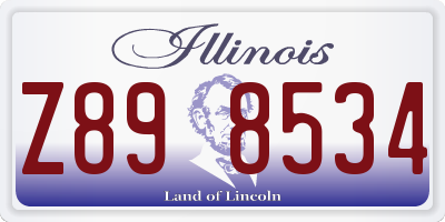 IL license plate Z898534