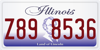 IL license plate Z898536