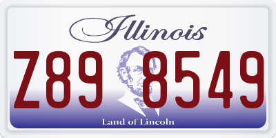IL license plate Z898549