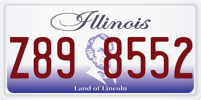 IL license plate Z898552