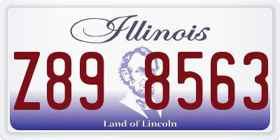 IL license plate Z898563