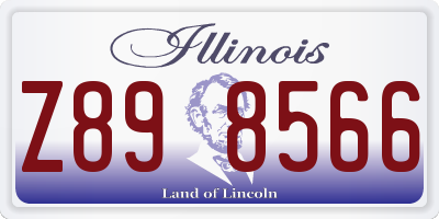 IL license plate Z898566