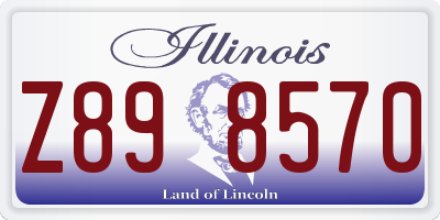 IL license plate Z898570