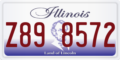 IL license plate Z898572