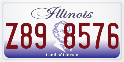 IL license plate Z898576