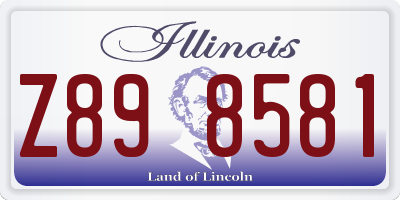 IL license plate Z898581