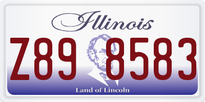 IL license plate Z898583