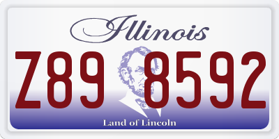 IL license plate Z898592