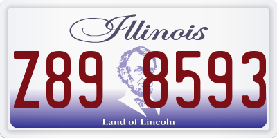 IL license plate Z898593