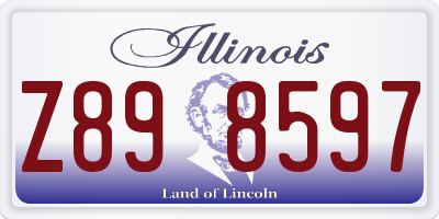 IL license plate Z898597