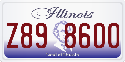 IL license plate Z898600