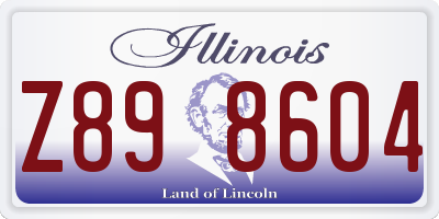 IL license plate Z898604