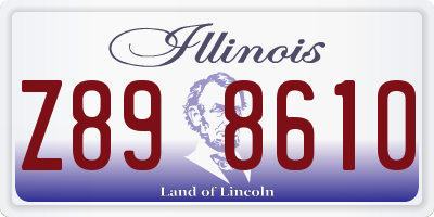 IL license plate Z898610