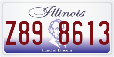 IL license plate Z898613