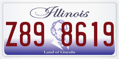 IL license plate Z898619