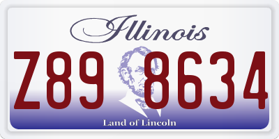 IL license plate Z898634